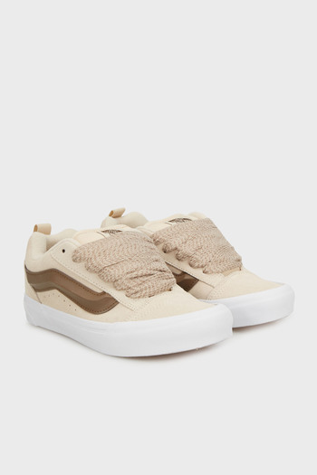 Vans Knu Skool Logo Suede and Leather Mixed Sneaker Shoes Unisex Shoes Vn000D6Zchw1