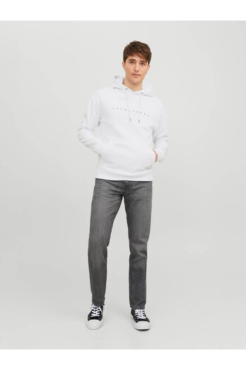 Jack & Jones Ανδρικό φούτερ με λευκή κουκούλα Jack&Jones Hood Star