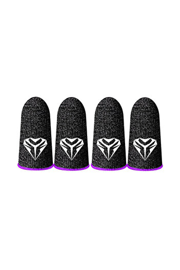 Choice6 2Pairs Purple 1-10 Pairs Thumb Gloves Touch Screen Finger Cots Sweatproof for PUBG Mobile Game Acces