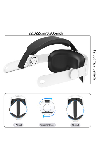 Choice WHITE Design Head Strap Accessories Compatible With Quest 2, Elite Strap For Enhanced Support And Co