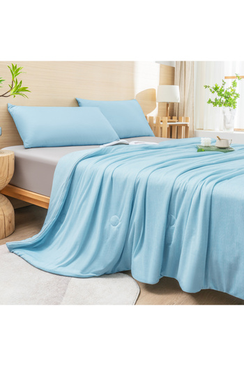Choice 200x230cm Ice Blue Cooling Blanket for Bed Silky Air Condition Comforter Lightweight Cooled Ice Summ