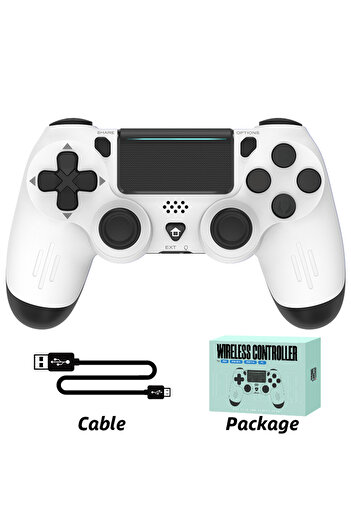 Choice white DATA FROG Bluetooth-Compatible Game Controller for PS4/Slim/Pro Wireless Gamepad For PC Dual V