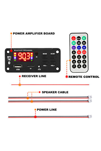 Choice 25W 60W 50W 40W Amplifier Bluetooth 5.0 DIY MP3 WAV Decoder Board DC 12V Wireless Car USB MP3 Player