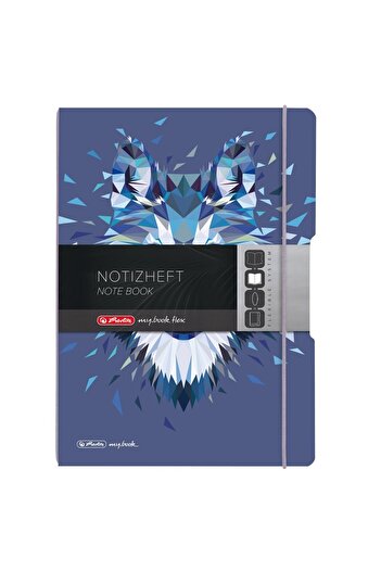 Herlitz Caiet A5, Culoare Multicoloră, Material Hârtie, 40 de coli, Format liniat, Motiv Animale Sălbatice Lup