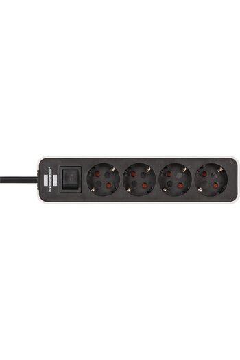 Brennenstuhl Ecolor extension cord 4 sockets, 1.5m H05VV-F 3G1,5 White Black