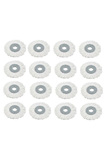 OEM Set 16 Universal Mop Refills with High Absorption Power, White
