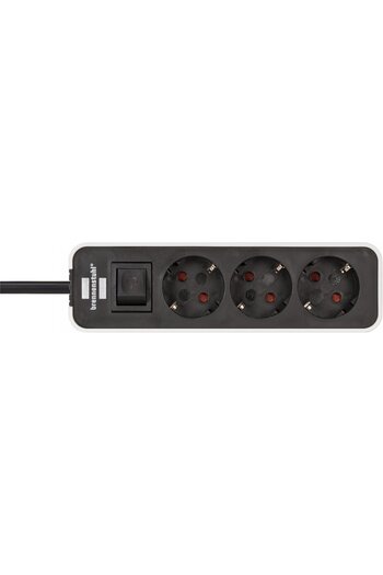 Brennenstuhl Ecolor 3-outlet extension cord, 1.5m Black White