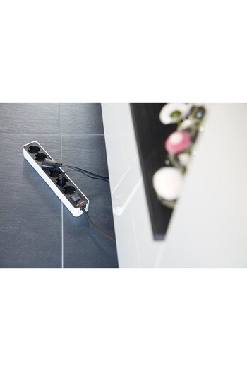 Brennenstuhl Ecolor extension cord 6 sockets, 1.5m H05VV-F 3G1,5 Black White