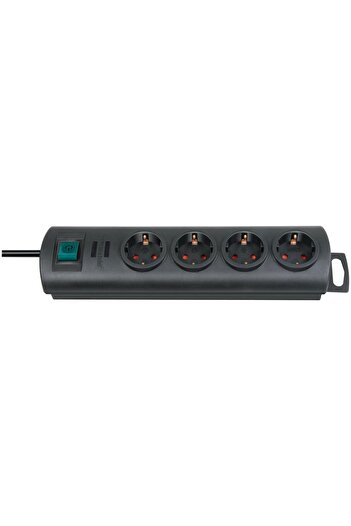Brennenstuhl Primera-Line 4-socket extension cord 1.5m, H05VV-F 3G1.5, Black