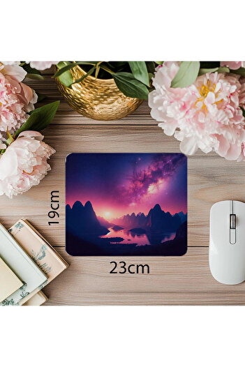 Luluyen Space Mouse Pad με θέμα το Night Sky - 19x23 cm 2 mm Ορθογώνιο Εισαγόμενο τυπωμένο Mouse Pad