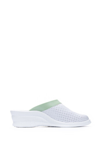 Tellus Clogs 50-16, White-Green - 40