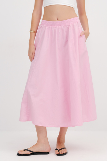 Addax Long Skirt with Elastic Waist E13751-L3