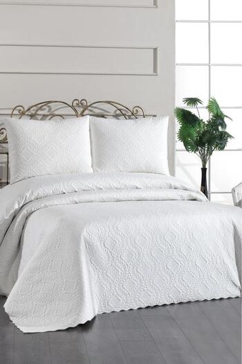 Çeyiz Diyarı Ultrasonic Quilted Elite Double Bedspread Cream