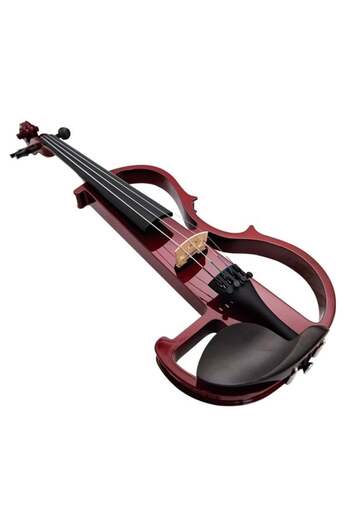Depox Silent electric violin 4/4, Solid Cherry Wood