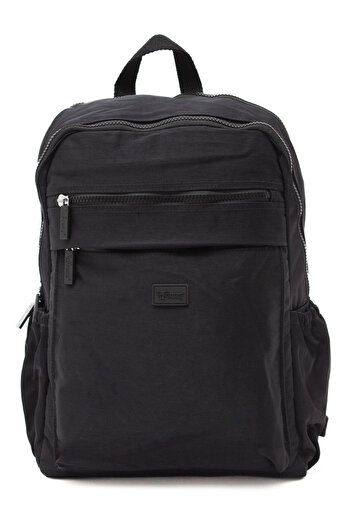 NEMO BAGS Black Unisex Medium Size Backpack, Imported, Young Laptop Compartment, Water Resistant Fabric, 40X29X18Cm