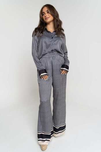 Nichii Women's Wide Long Checkered Trousers