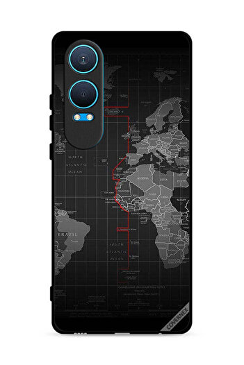 Covernex غطاء حماية لهاتف OnePlus Nord CE4 Lite 5G مع خريطة العالم