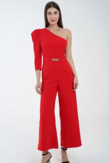 Nichii Front-Belted Shoulder Jumpsuit