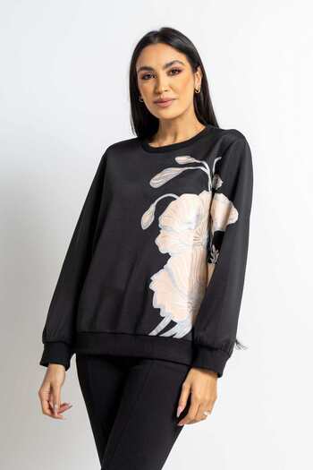 Nichii Floral Print Long Sleeve Blouse