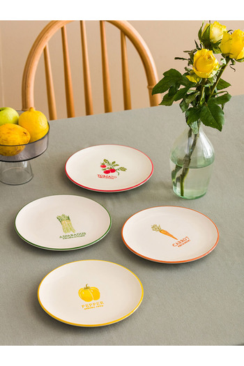 LC Waikiki Lc Mix Printed Ceramic Cake Plate Set of 4