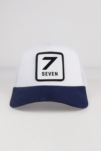 BlackBörk Number 7 Logo Navy-White Trucker Hat