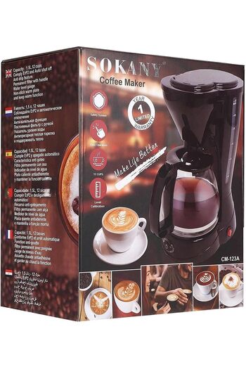 SOKANY Sokany Elegant Coffee and Tea Maker - 12 Cups | Model CM-123A