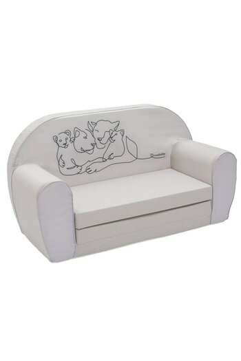 NEW BABY SHOP Canapea extensibila, New Baby, Din spuma, Husa din bumbac certificat Oeko-Tex Standard 100