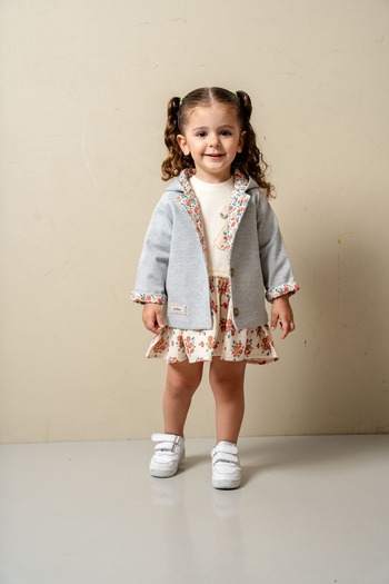 JNF kids KIZ BEBEK&ÇOCUK CEKET ELBİSE İKİLİ TAKIM