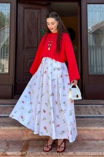 Ceylan Otantik Blueberry Balloon Skirt