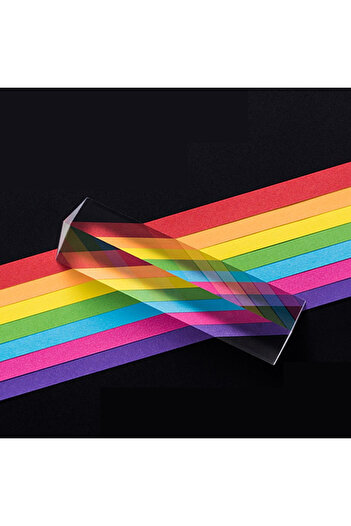 Choice 25x25x80mm Triangular Prism with 1-5mm Error Tolerance Optical Prisms Glass Physics Teaching Refr...