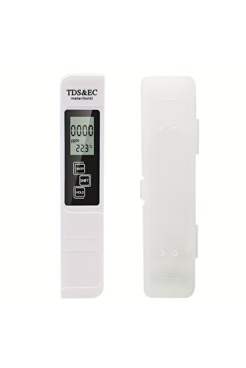 choice2 0.01 White ABS Box 3in1 Water Quality Detection Pen Household Drinking Water Purity EC Meter High Ac