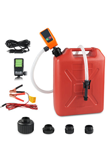 Choice Red Fuel Transfer Pump with Auto-stop Sensor Leak Protection 3.2GPM Transfer Pump with 4 Tank Adapte
