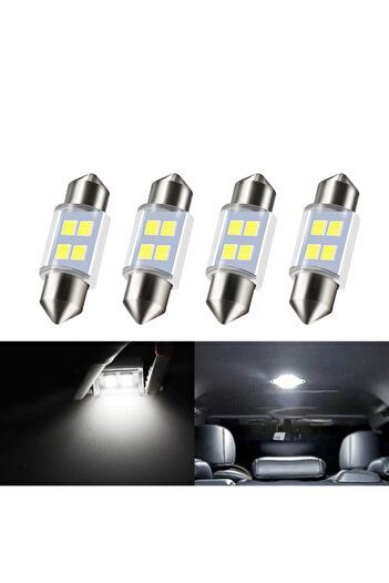 Choice White 4pcs DE3175 LED Festoon Bulbs - 31mm 1.22in DE3022 Car Interior Lights White Perfect for Map,
