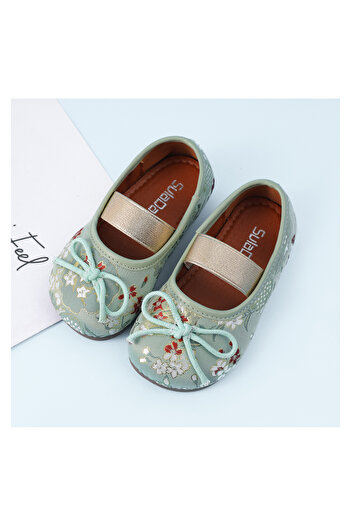 Mark & Mia Mark & Mia Floral Embroidered Party Shoes - Green