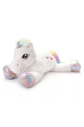 OEM Unicorn Plush Sitting, 85 cm, White