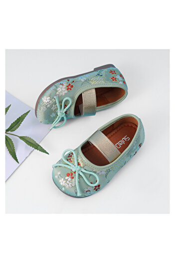 Mark & Mia Mark & Mia Floral Embroidered Party Shoes - Green