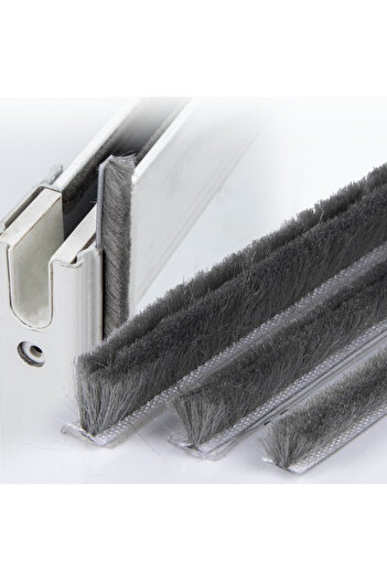 Choice 10M 5mm x 8mm aluminum sliding door window dust proof brush seal strip weatherstrip draught exclu...