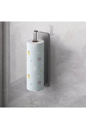 Choice gray Wall-Mounted Kitchen Tissue Holder Free-Punching Roll Paper Storage Rack Kitchen Tissue Preserv