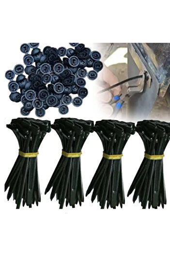 Choice 100pcs Nylon Universal Cable Tie Buckle With Round Head Tie Car Plastic Rivets Fasteners for Car Dai