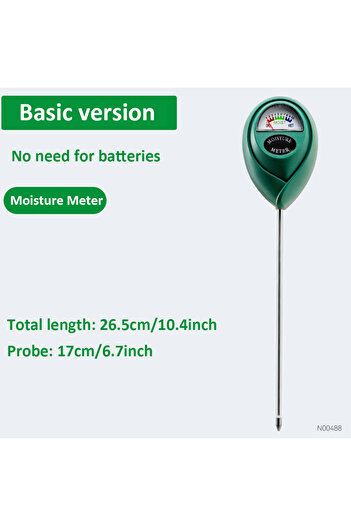 Choice1 Basic version 1pc 3-in-1 Plant Moisture Meter, pH/Light Meter Soil Test kit for Indoor, Soil Moistur