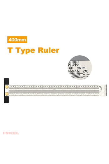 Choice 400mm no pen High-Precision Scale Ruler T-Type Hole Ruler Stainless Woodworking Scribing Mark Line G