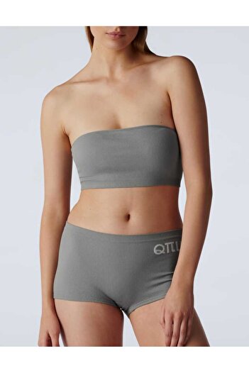 ESOTIQ Strapless Bra Bralette Top Bandeau Basic Ribbed Pull On Design Top | Capsule