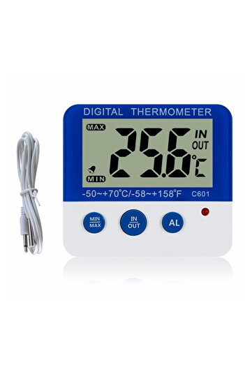 Choice Blue Digital Fridge Thermometer with Alarm and Max Min TemperatureLCD Display Digital Freezer Thermo