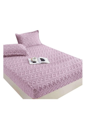OEM Husa de pat Cocolino si 2 fete de perna MS STAR, Tricot, 2 persoane, Mov