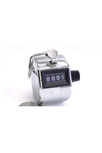 Choice Silvery white Clicker 4 Digit Number Counters Plastic Shell Hand Finger Display Manual Counting Tall