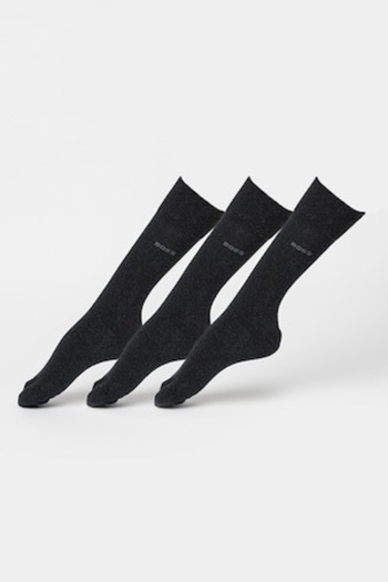 BOSS , Set of long socks - 3 pairs, Black melange, Size 43-46