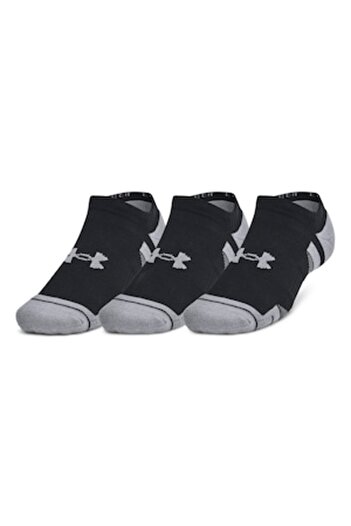 Under Armour , Set of unisex ankle socks for fitness - 3 pairs, Black, Light Gray, L