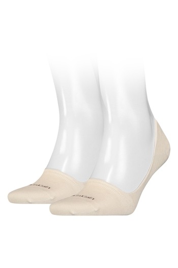 Calvin Klein , Set of very short socks - 2 pairs, Light Beige, 39-42
