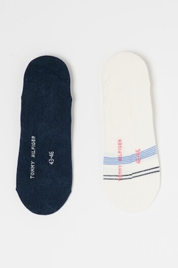Tommy Hilfiger , Set of ankle socks - 2 pairs, White, Ultramarine blue, Size 39-42