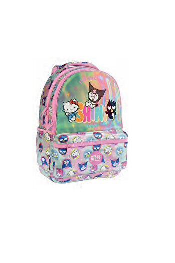 WİGGLE Kuromi Hello Kity First School Bag Set - Original Licensed / All Fabric - Lunch + Pen Holder Water Bottle